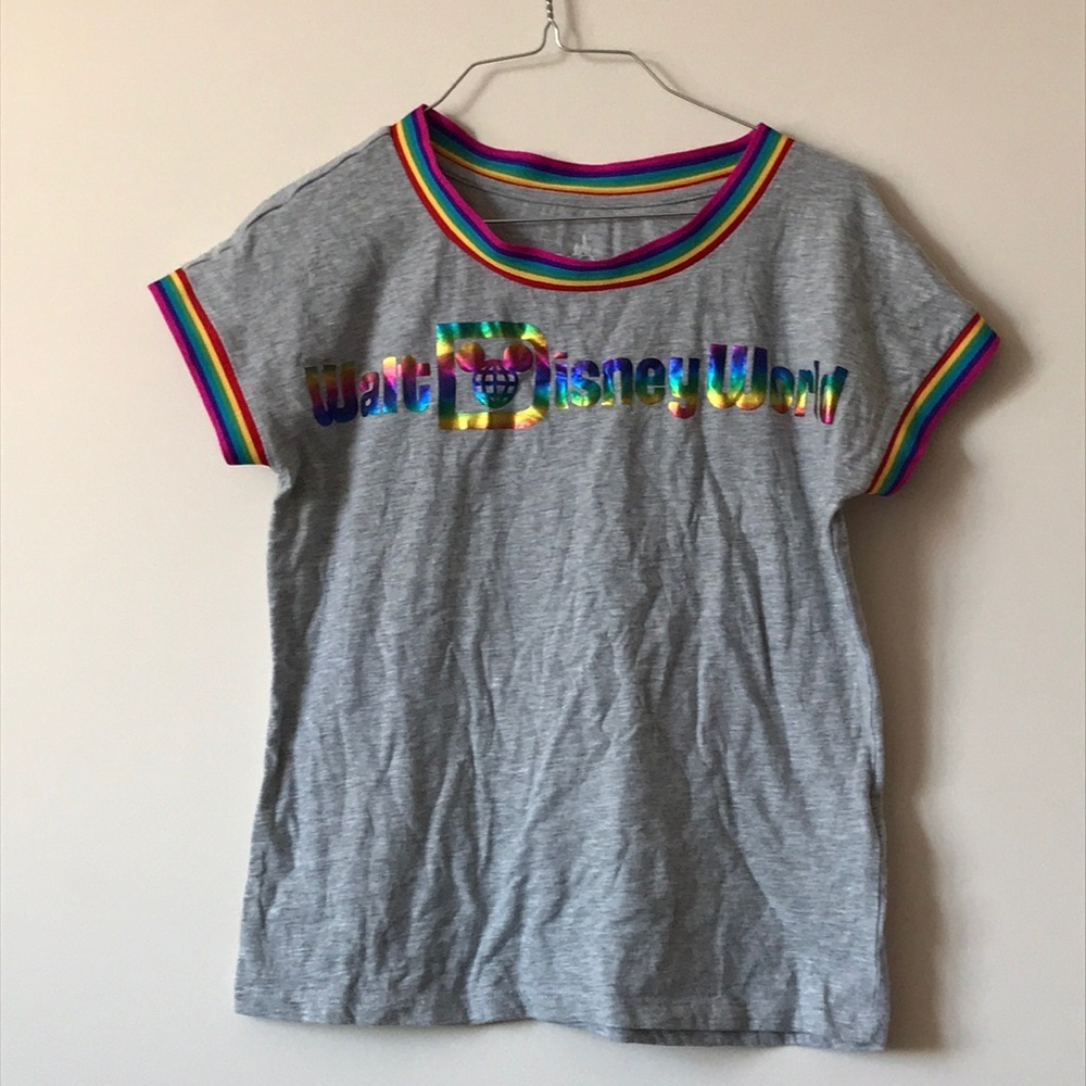 Grey and Rainbow Disney World Tee Shirt - Picture 1 of 4